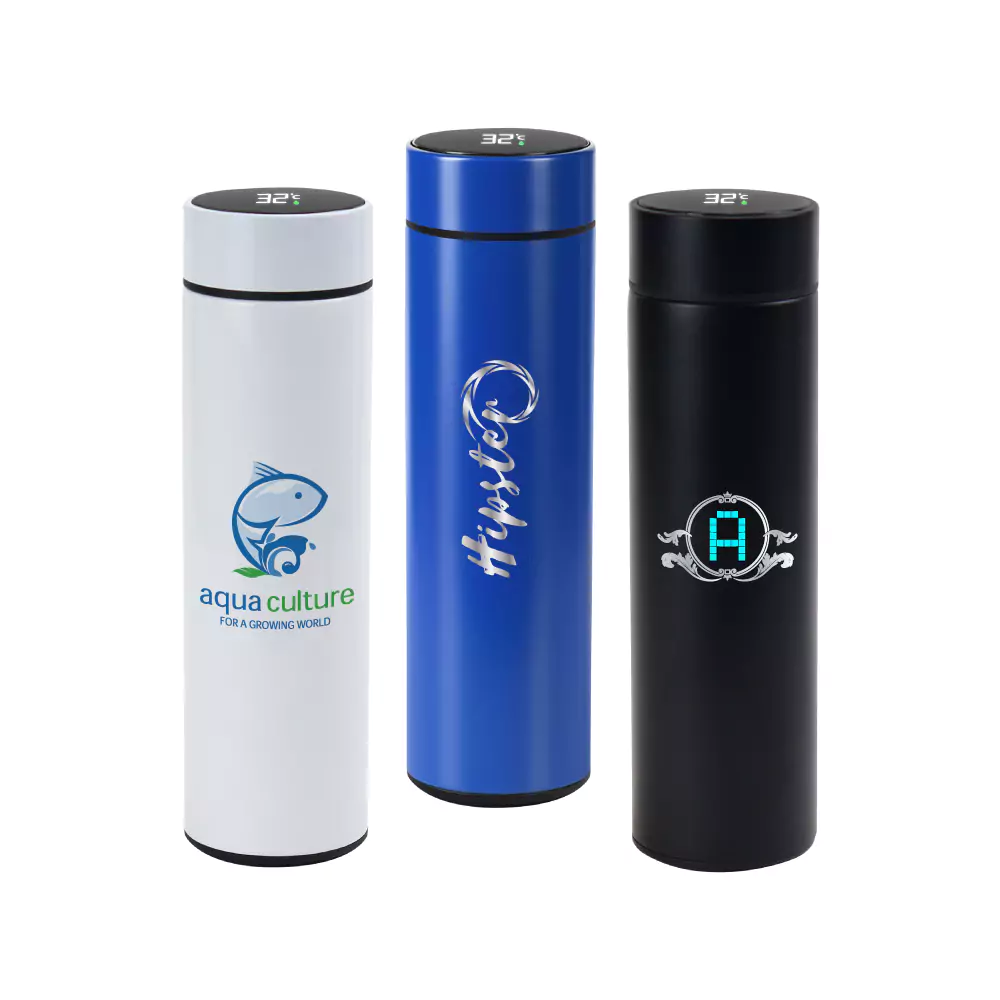 Double Wall Bottles with Temperature Display 500ml - Design & Printing Company Product from Digital Canvas