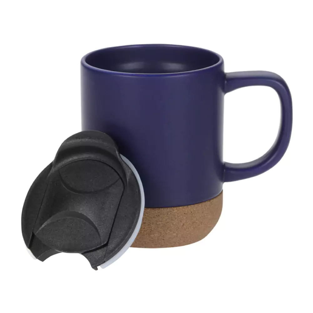 Ceramic Mugs with Lid and Cork Base 385 ml - Product Image from Digital Canvas Design & Printing Company