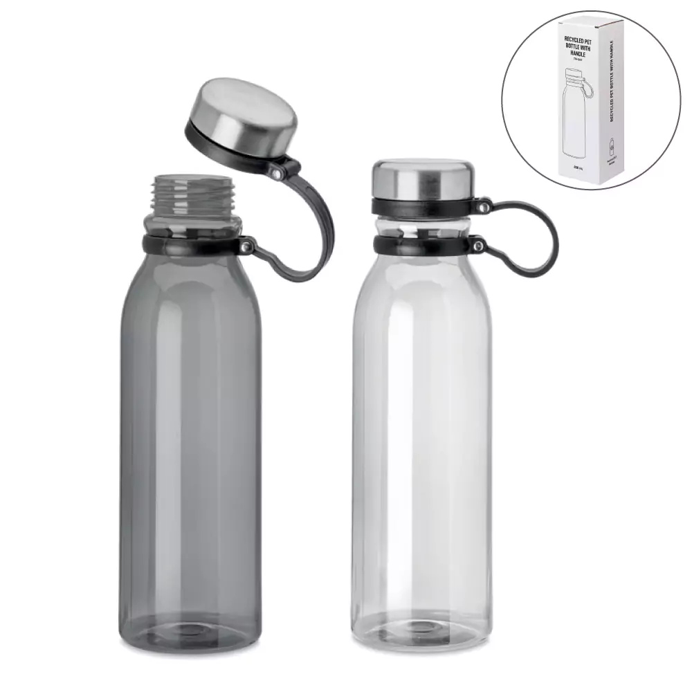 rPET Transparent Bottles 800ml SS Lid with Carry Handle - Product Image from Digital Canvas Design & Printing Company