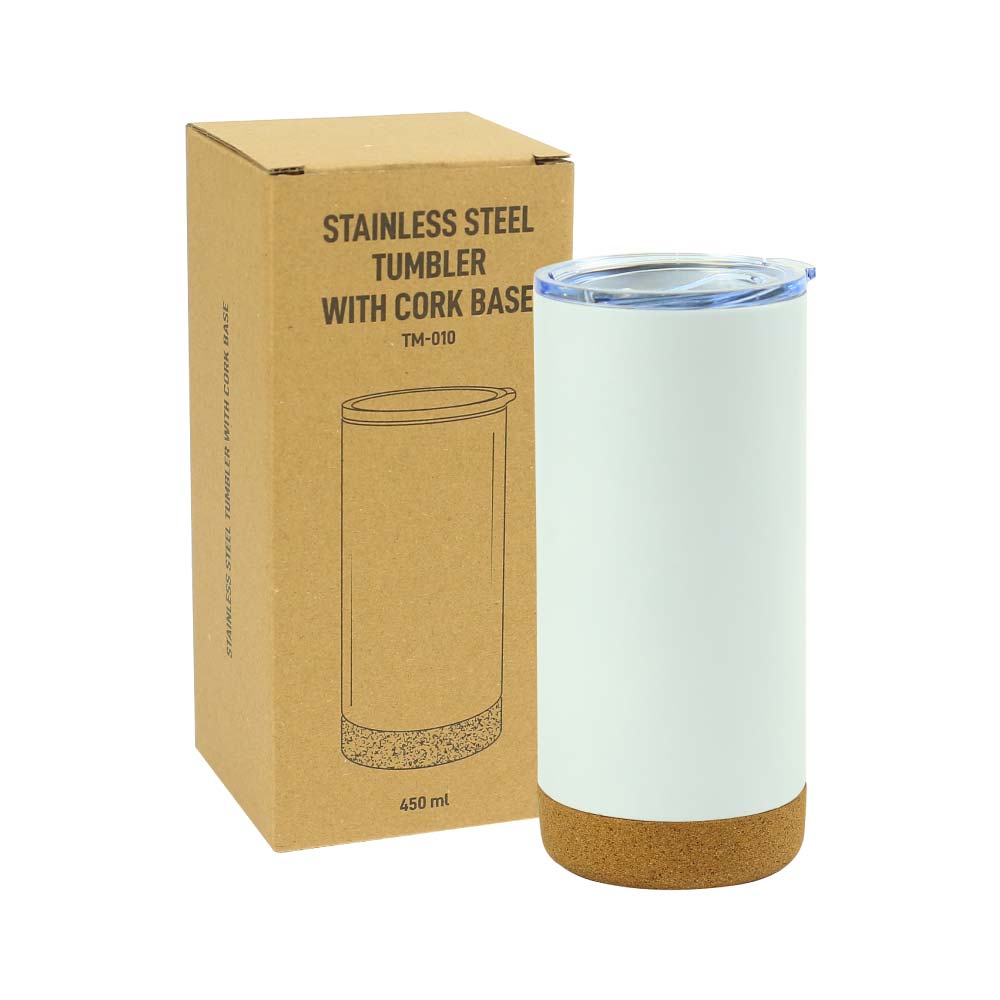 Travel Tumbler with Cork Base 450ml Stainless Steel - Product Image from Digital Canvas Design & Printing Company