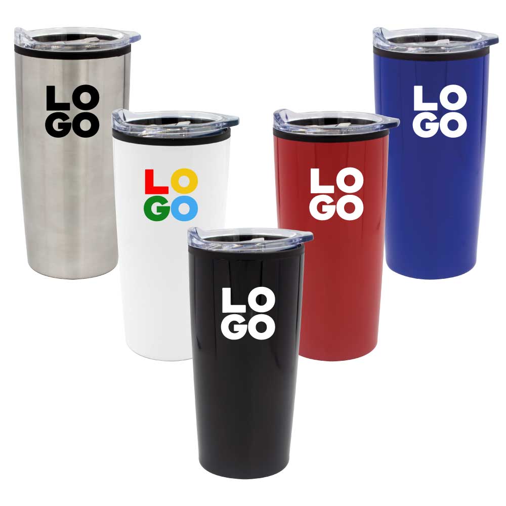 Double-Wall Travel Mugs with Clear Lid - Design & Printing Company Product from Digital Canvas