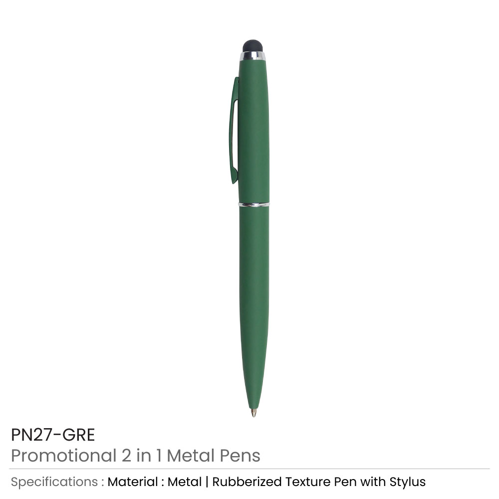 Stylus Metal Pens Rubberized & Twist-action - Product Image from Digital Canvas Design & Printing Company