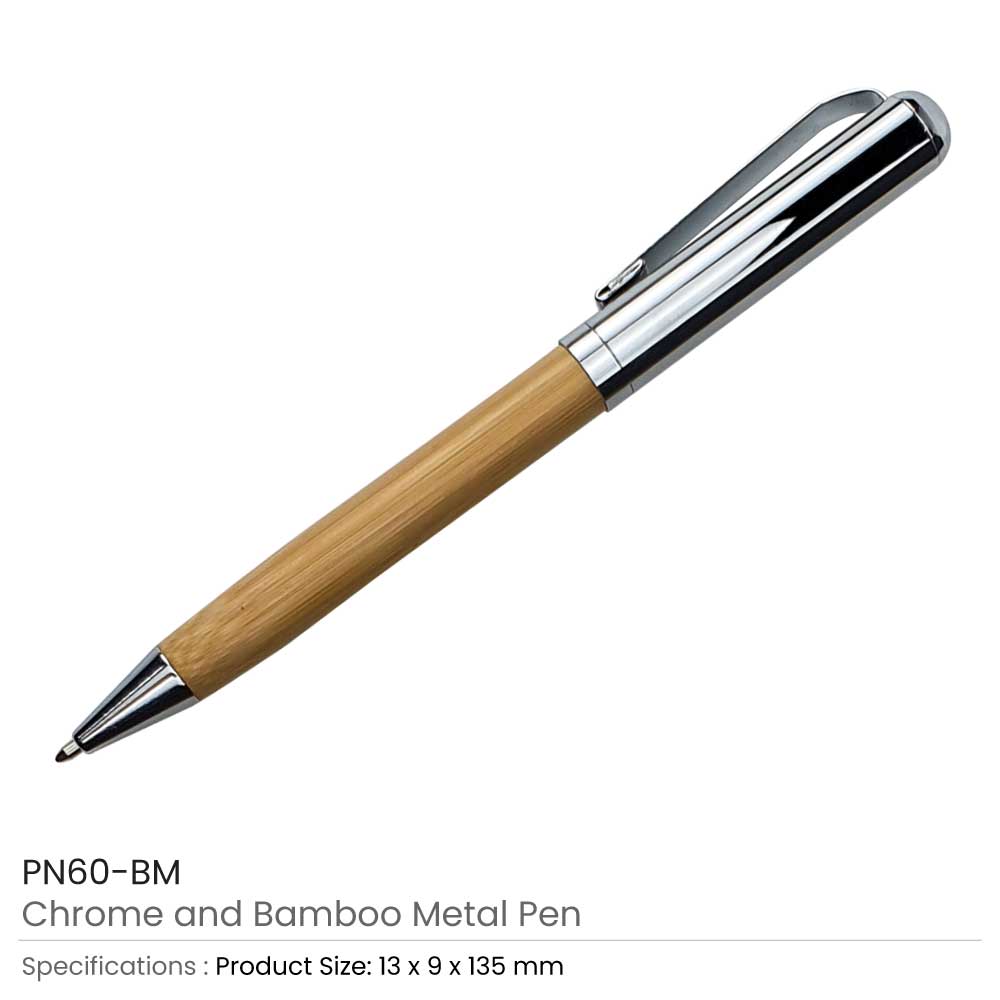 Chrome and Bamboo Metal Pens - Product Image from Digital Canvas Design & Printing Company