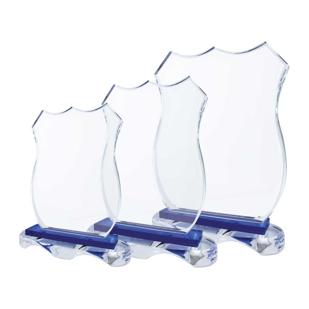 Crystal Awards with Blue Base and Box - Product Image from Digital Canvas Design & Printing Company