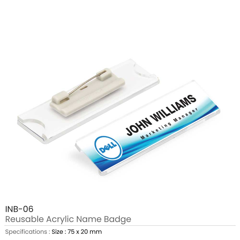 Reusable Acrylic Name Badges - Product Image from Digital Canvas Design & Printing Company