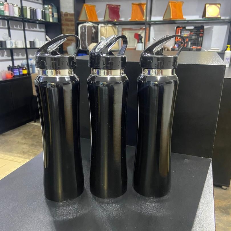 Black Stainless Steel Water Bottles 750ml - Design & Printing Company Product from Digital Canvas