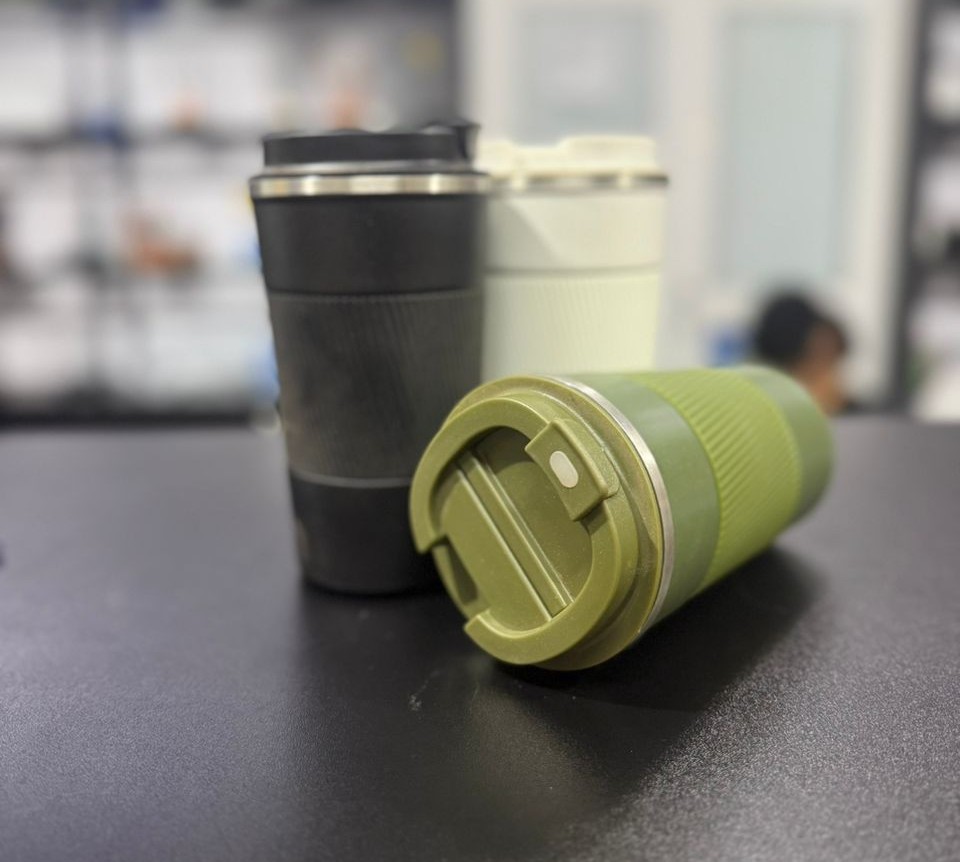 Portable Eco Travel Coffee Tumblers with Grip Handle - Design & Printing Company Product from Digital Canvas