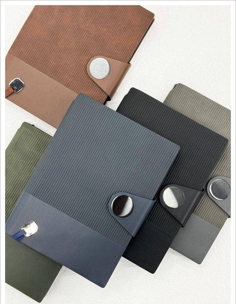 Metal Plate PU Notebooks with Slot Closure - Design & Printing Company Product from Digital Canvas