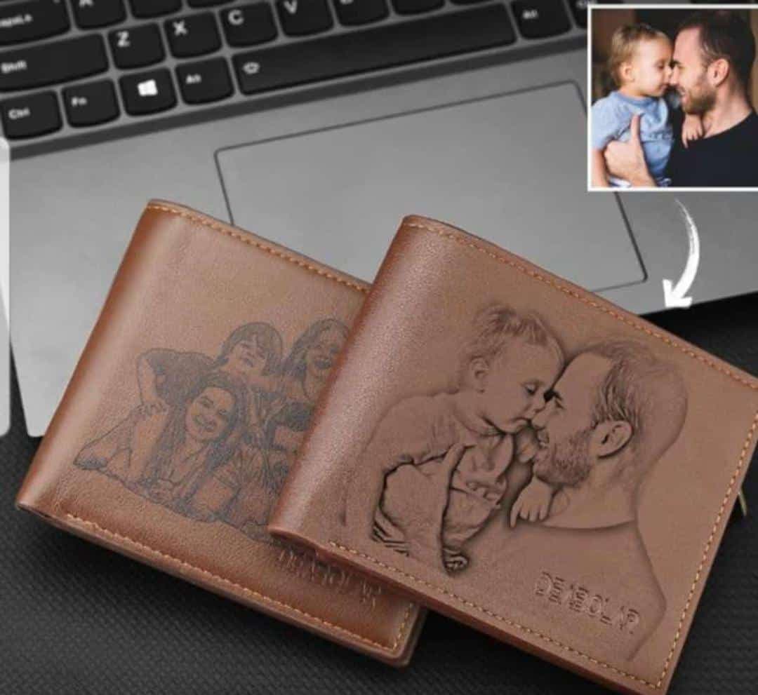 Leather Wallets with Engraved Photos