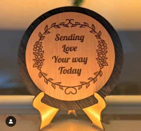 Love Message Wooden Disc