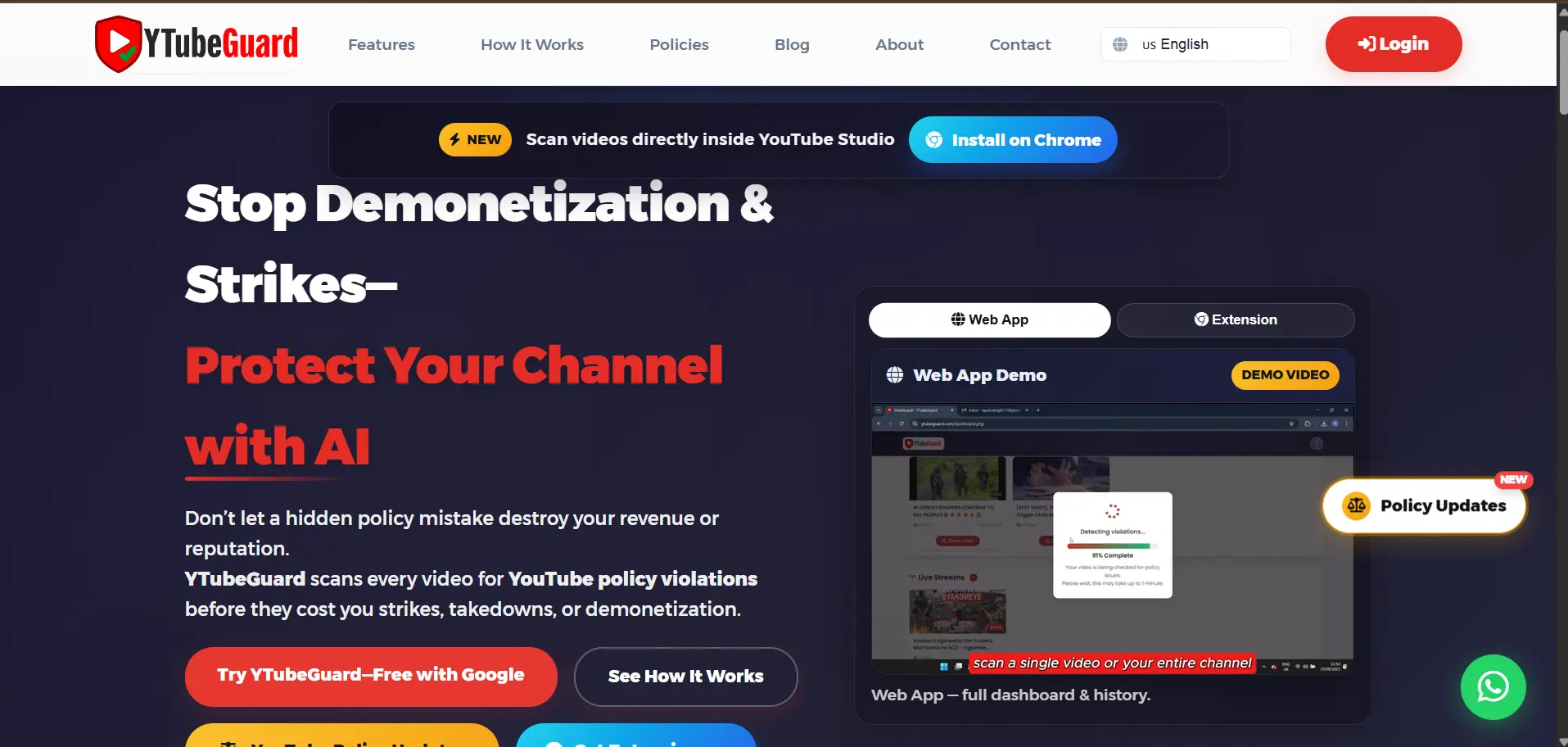 YTubeGuard — AI YouTube Policy Scanner - Software Development Project by Digital Canvas Software Development Company